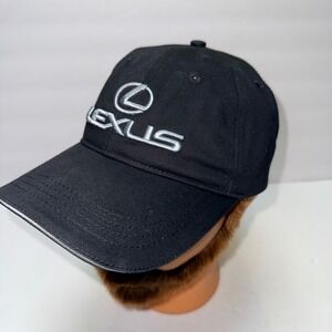 Lexus Black Baseball Cap Embroidered Logo Adjustable Strap Men's New